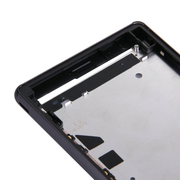 Single SIM Front Housing LCD Frame Bezel for Sony Xperia Z3(Black)