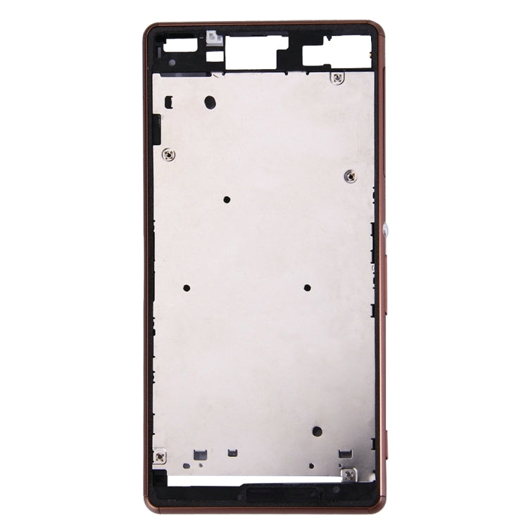 Single SIM Front Housing LCD Frame Bezel for Sony Xperia Z3(Brown)