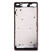 Single SIM Front Housing LCD Frame Bezel for Sony Xperia Z3(Brown)