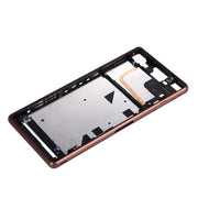 Single SIM Front Housing LCD Frame Bezel for Sony Xperia Z3(Brown)