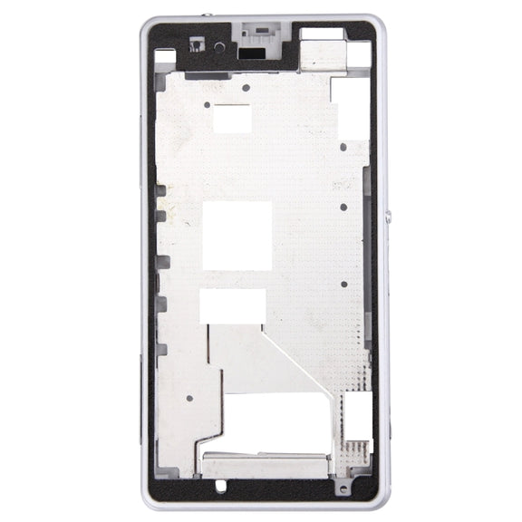 Front Housing LCD Frame Bezel for Sony Xperia Z1 Compact / Mini(White)