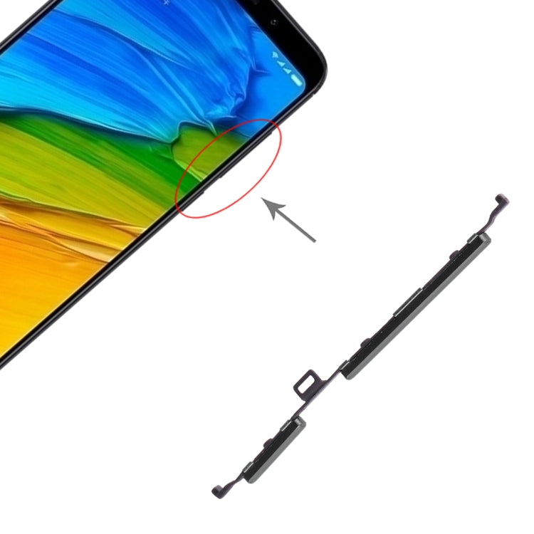 Power Button and Volume Control Button for Xiaomi Redmi 5 Plus(Black)