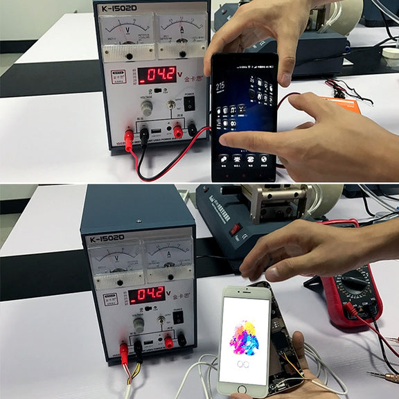 Kaisi K-1502D Repair Power Supply Current Meter 2A Adjustable DC Power Supply Automatic Protection, EU Plug