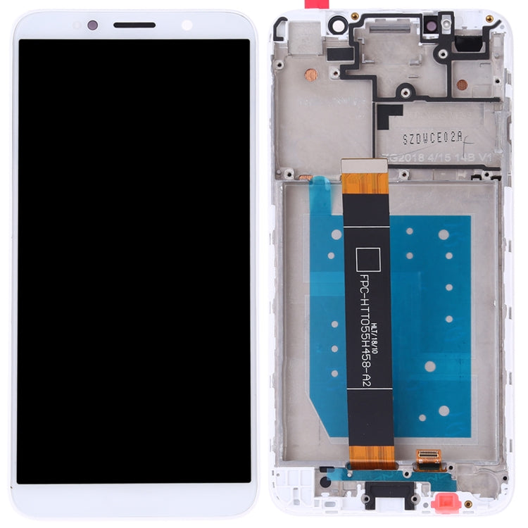 OEM LCD Screen for Huawei Y5 Prime (2018) Digitizer Full Assembly with Frame (White)