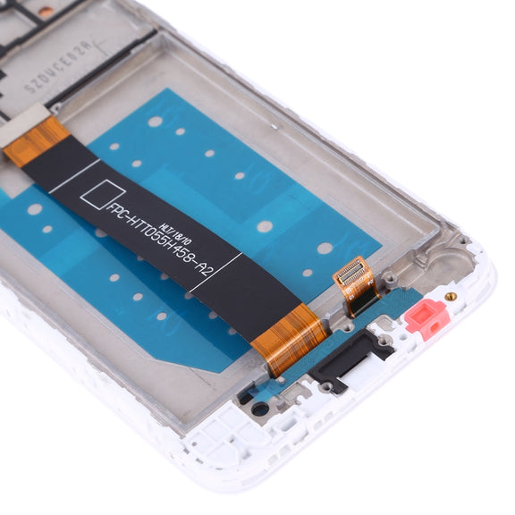 OEM LCD Screen for Huawei Y5 Prime (2018) Digitizer Full Assembly with Frame (White)