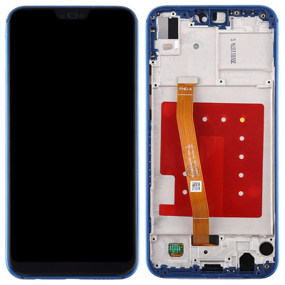 LCD Screen and Digitizer Full Assembly with Frame for Huawei P20 Lite / Nova 3e(Blue)