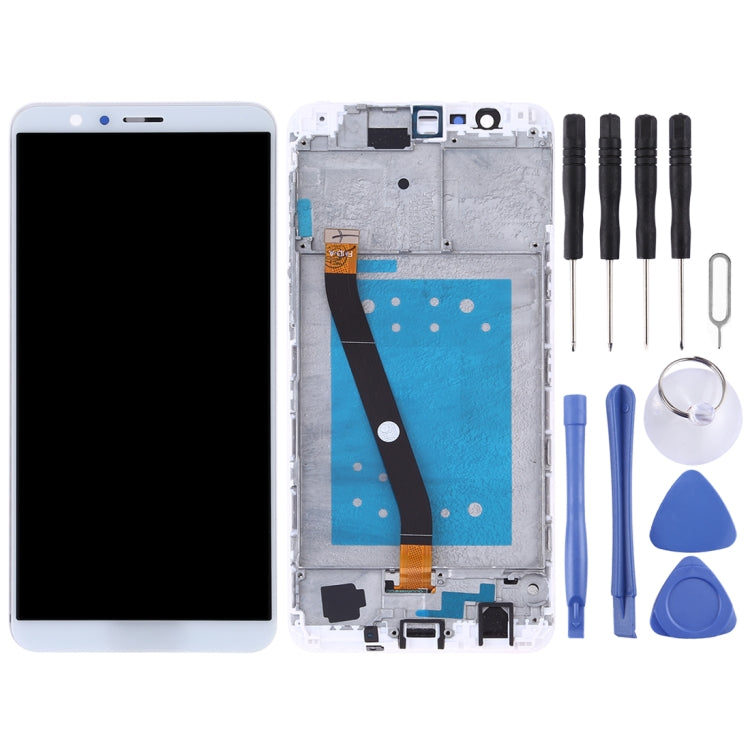 OEM LCD Screen for Huawei Honor 7X Digitizer Full Assembly with Frame (White)