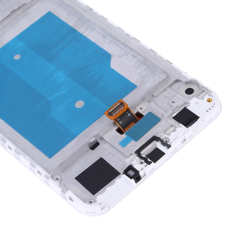 OEM LCD Screen for Huawei Y7 (2018) Digitizer Full Assembly with Frame (White)