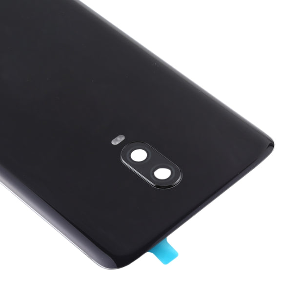 For OnePlus 6T Original Battery Back Cover with Camera Lens (Jet Black)