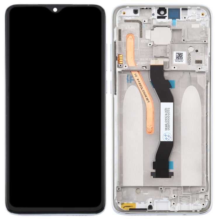 TFT LCD Screen for Xiaomi Redmi Note 8 Pro Digitizer Full Assembly with Frame (Double SIM Card Version)(White)