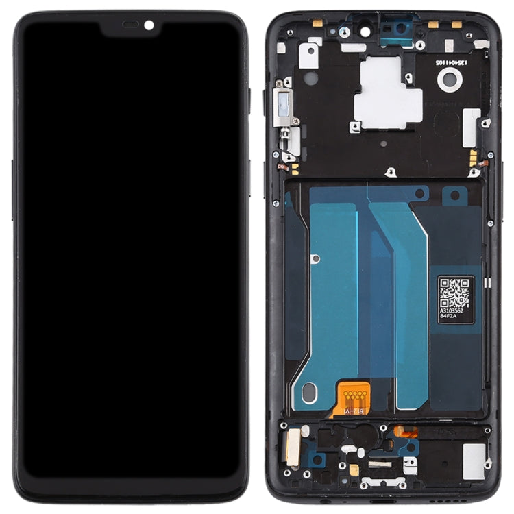 For OnePlus 6 A6000 TFT Material LCD Screen and Digitizer Full Assembly with Frame (Black)