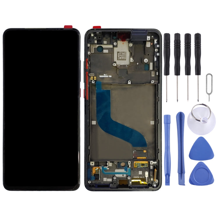 OLED LCD Screen for Xiaomi Redmi K20 / Redmi K20 Pro / 9T Pro Digitizer Full Assembly with Frame(Black)