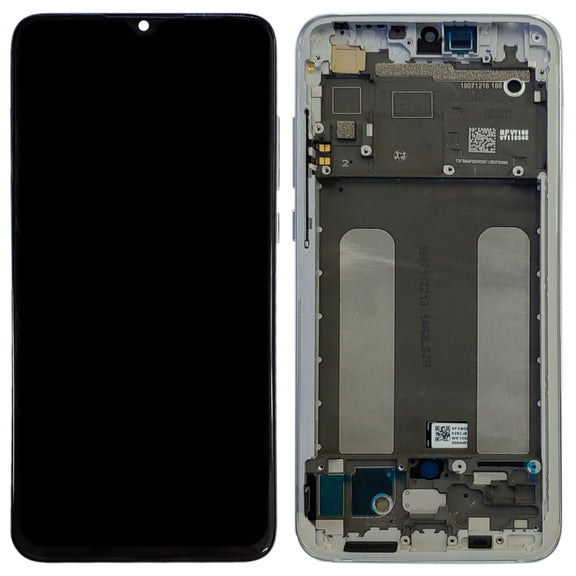 Original LCD Screen for Xiaomi Mi CC9 Digitizer Full Assembly with Frame(Silver)