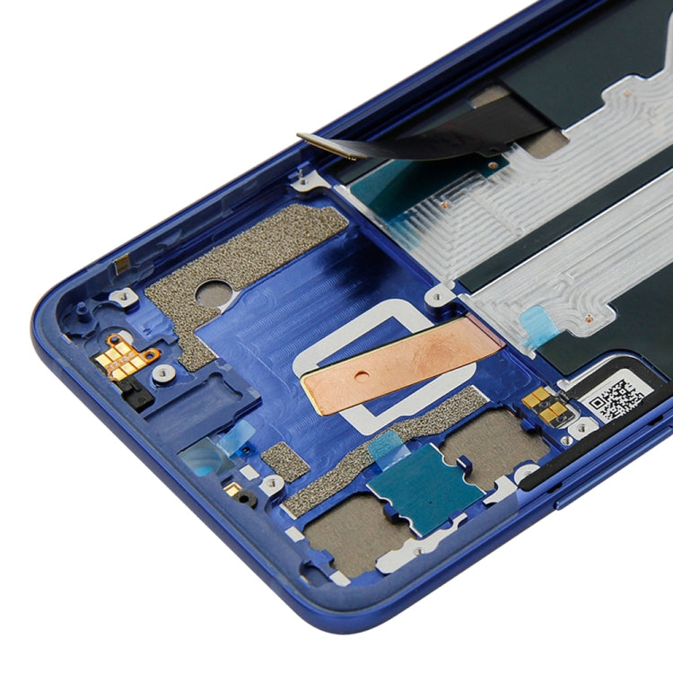 AMOLED Material LCD Screen and Digitizer Full Assembly with Frame for ZTE Axon 10 Pro (4G Version)(Blue)
