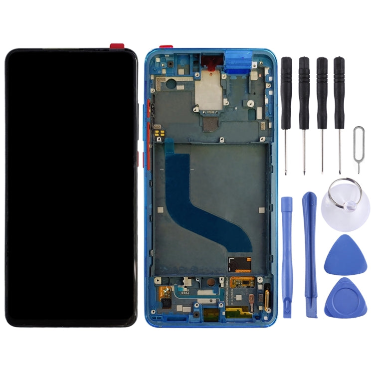 Original AMOLED LCD Screen for Xiaomi 9T Pro / Redmi K20 Pro / Redmi K20 Digitizer Full Assembly with Frame(Blue)