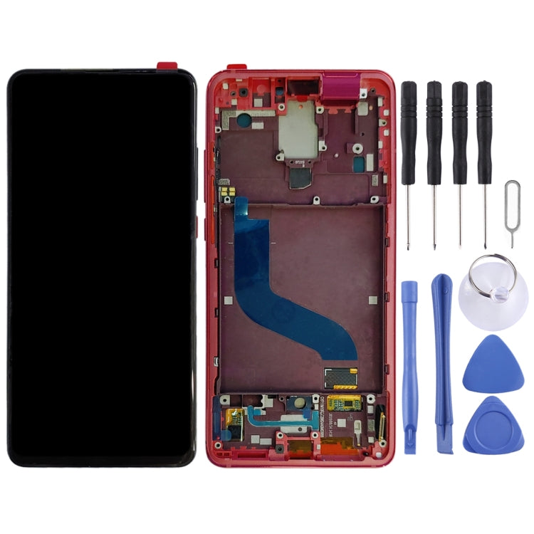 Original AMOLED LCD Screen for Xiaomi 9T Pro / Redmi K20 Pro / Redmi K20 Digitizer Full Assembly with Frame(Red)