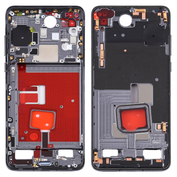 Original Middle Frame Bezel Plate with Side Keys for Huawei P40(Black)