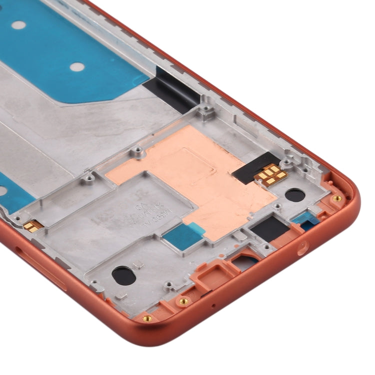 Middle Frame Bezel Plate for Nokia 7.2 / 6.2 / TA-1196 TA-1198 TA-1200 TA-1187 TA-1201 (Orange)