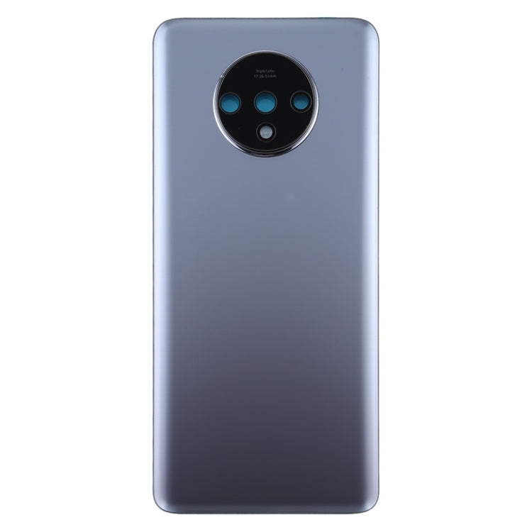 For OnePlus 7T Original Battery Back Cover with Camera Lens Cover (Silver)