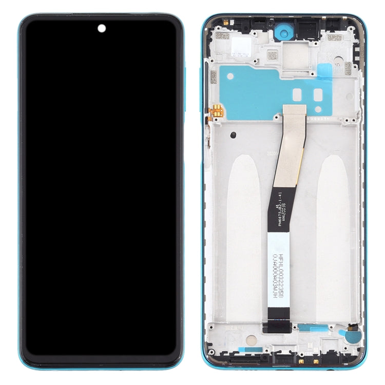 LCD Screen and Digitizer Full Assembly with Frame for Xiaomi Redmi Note 9S / Redmi Note 9 Pro Max / Redmi Note 9 Pro (India) / Redmi Note 9 Pro / Note 10 Lite(Blue)