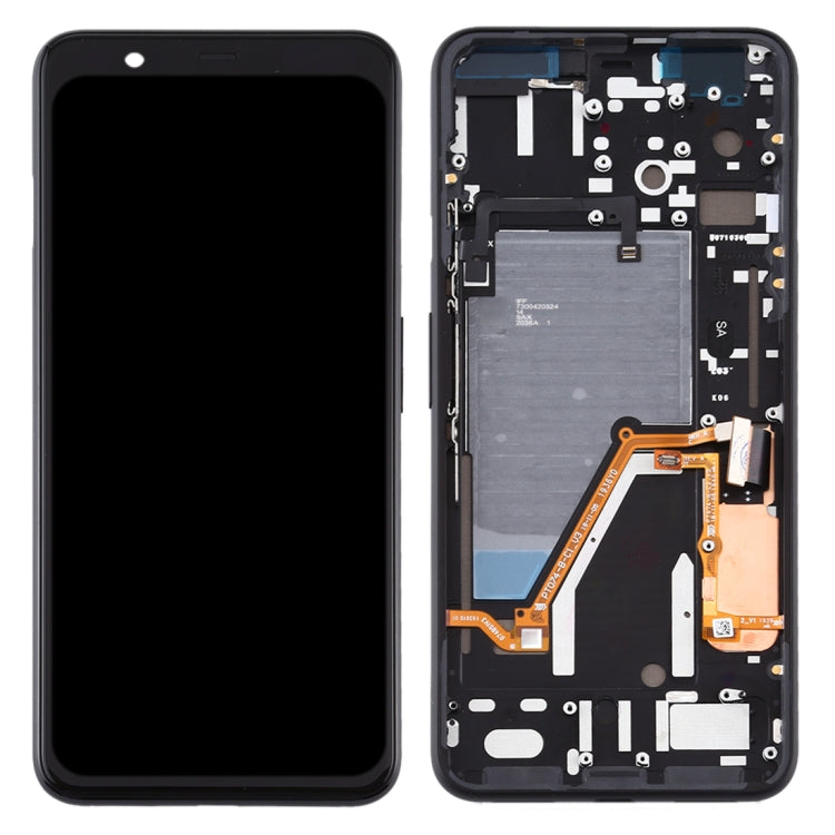 LCD Screen and Digitizer Full Assembly with Frame for Google Pixel 4XL (Black)