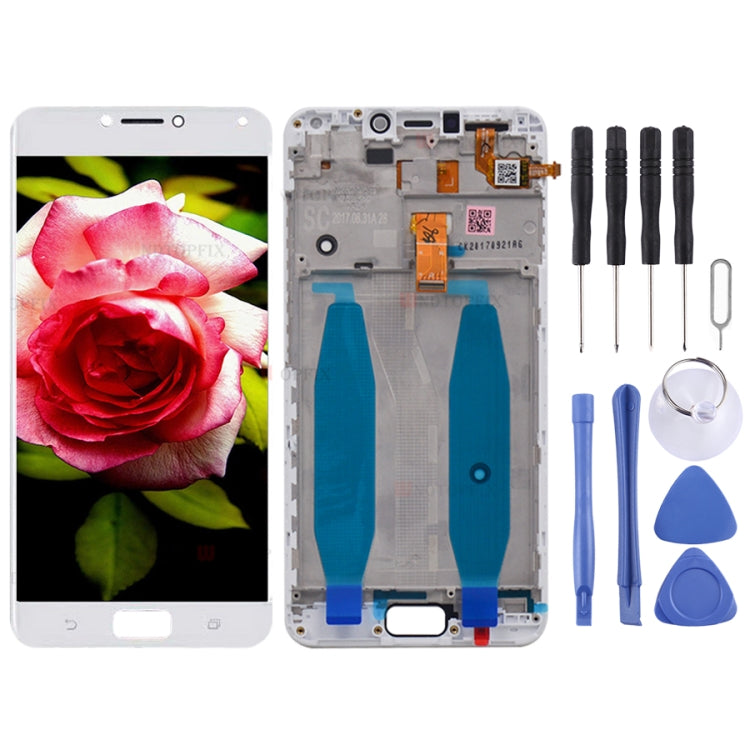 OEM LCD Screen for Asus Zenfone 4 Max ZC554KL X00ID  Digitizer Full Assembly with Frame���White)