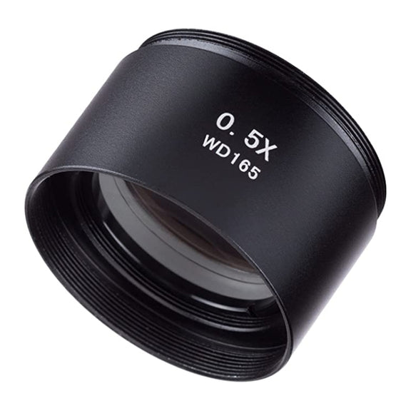 Stereo Microscopes Auxiliary Objective Lens Barlow Lens Magnifier 0.5X WD165