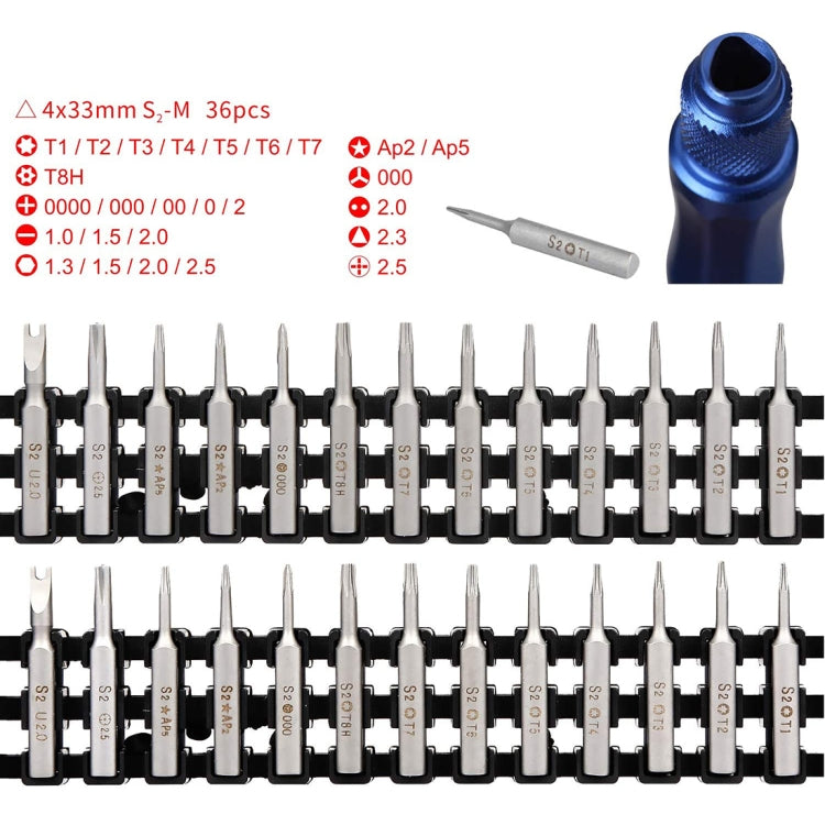 Kaisi K-1936 36 in 1 Precision Screwdriver Set Electronic Repair Tool Kit