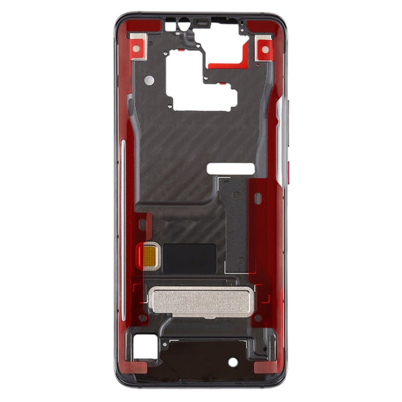 Front Housing LCD Frame Bezel Plate with Side Keys for Huawei Mate 20 Pro(Black)