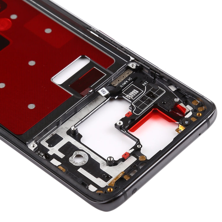 Front Housing LCD Frame Bezel Plate with Side Keys for Huawei Mate 20 Pro(Black)