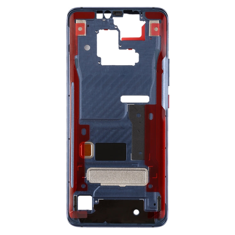 Front Housing LCD Frame Bezel Plate with Side Keys for Huawei Mate 20 Pro(Blue)