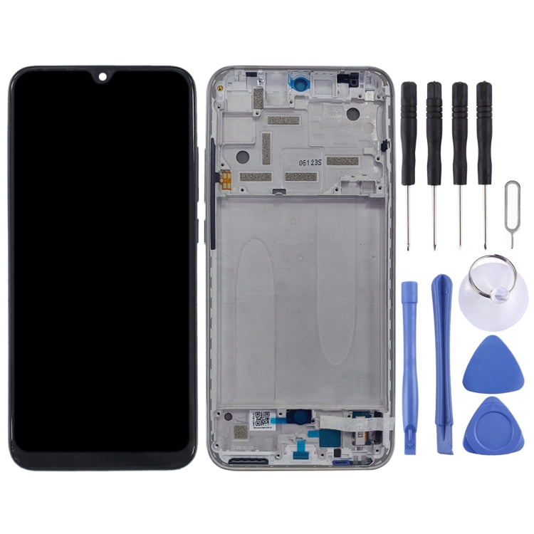 TFT LCD Screen for Xiaomi Mi CC9e / Mi A3 Digitizer Full Assembly with Frame(Silver)