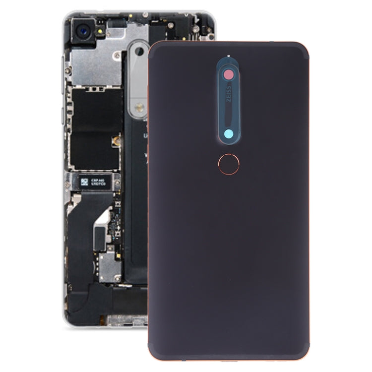 Battery Back Cover with Camera Lens & Side Keys & Fingerprint Sensor for Nokia 6.1 / 6 (2018) / 6 (2nd Gen)(Black)