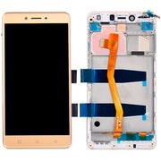 OEM LCD Screen for 5.5 inch Lenovo K6 Note K53a48 Digitizer Full Assembly with Frame (Gold)