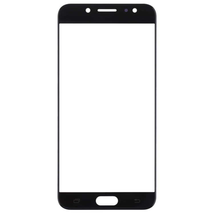For Samsung Galaxy C8 / C7100, C7(2017) / J7+, C710F/DS 10pcs Front Screen Outer Glass Lens (Black)