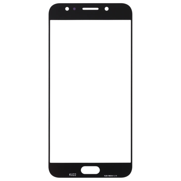 For Samsung Galaxy C8 / C7100, C7(2017) / J7+, C710F/DS 10pcs Front Screen Outer Glass Lens (Black)