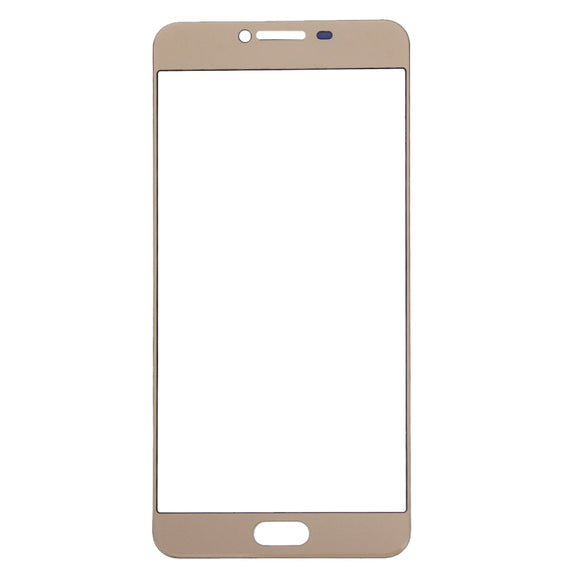 For Samsung Galaxy C7 10pcs Front Screen Outer Glass Lens (Gold)