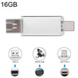 16GB 3 in 1 USB-C / Type-C + USB 2.0 + OTG Flash Disk, For Type-C Smartphones & PC Computer(Silver) - free shipping - PMC TechLife - Order now!