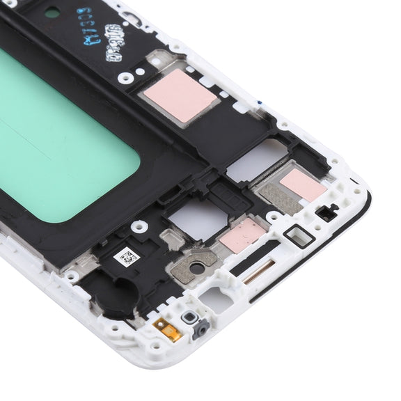 For Galaxy C5 Pro Front Housing LCD Frame Bezel (White)