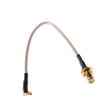 RG316 SMA Female to MMCX Right Angle Male Braid Cable, Length:15cm - free shipping - PMC TechLife - Order now!