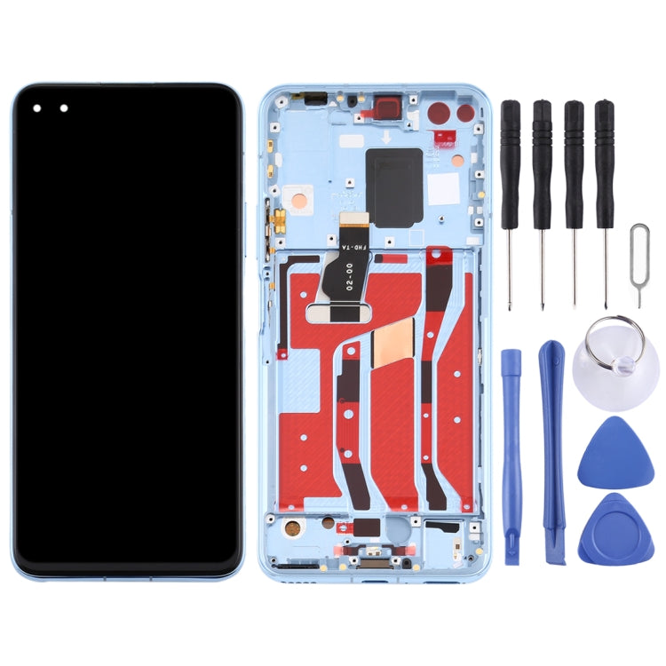 OEM LCD Screen for Huawei Nova 6 5G Digitizer Full Assembly with Frame(Blue)