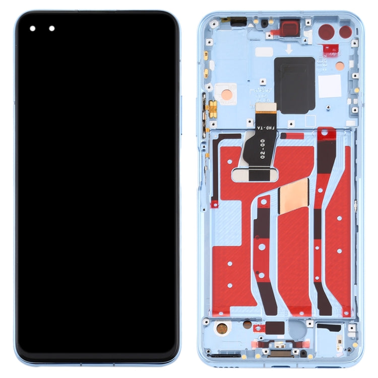 OEM LCD Screen for Huawei Nova 6 5G Digitizer Full Assembly with Frame(Blue)