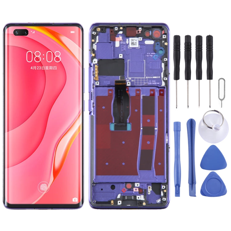 LCD Screen and Digitizer Full Assembly with Frame for Huawei Nova 7 Pro 5G(Blue)