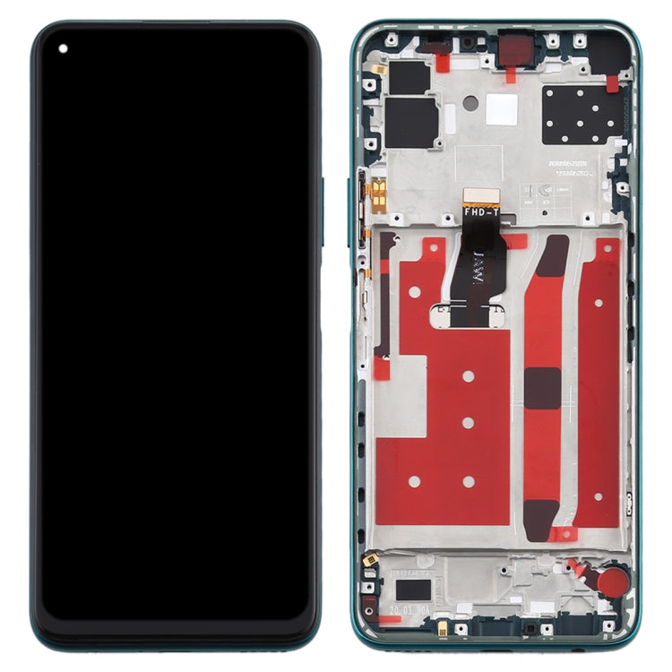 OEM LCD Screen for Huawei Nova 7 SE Digitizer Full Assembly with Frame���Green)