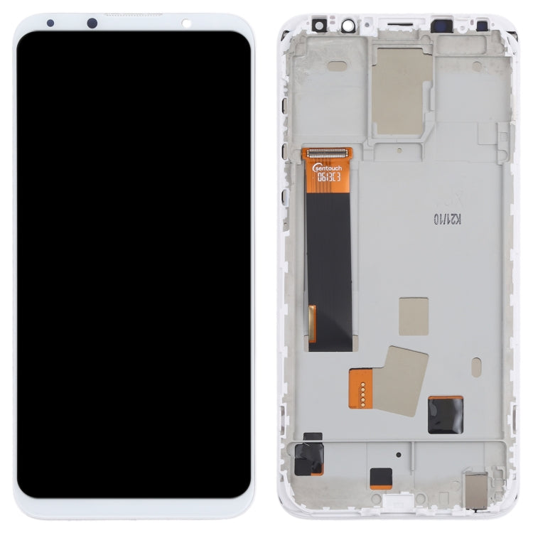 TFT LCD Screen for Meizu 16X Digitizer Full Assembly with Frame, Not Supporting Fingerprint Identification(White)