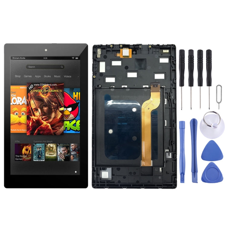 OEM LCD Screen for Amazon Kindle Fire HD 7 2019 9th M8S26G  Digitizer Full Assembly with Frame���Black)