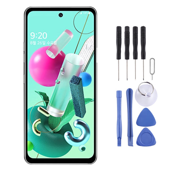 Original LCD Screen for for LG Q92 5G Digitizer Full Assembly with Frame (Black)