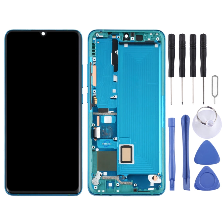 Original LCD Screen and Digitizer Full Assembly With Frame for Xiaomi Mi CC9 Pro / Mi Note 10 / Mi Note 10 Pro(Green)