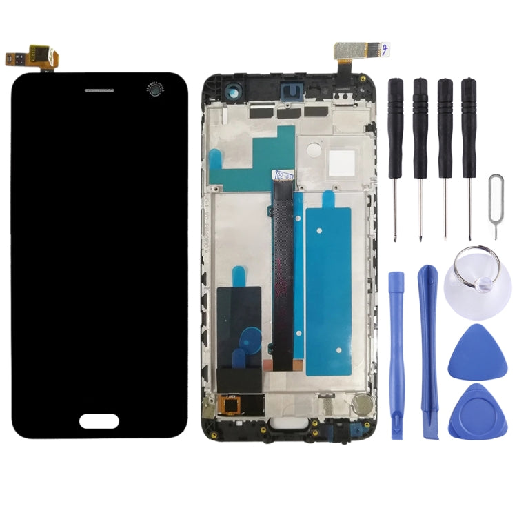 OEM LCD Screen For ZTE Blade V8 BV0800  Digitizer Full Assembly with Frame���Black)