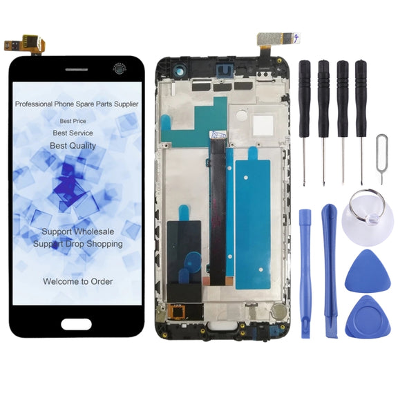 OEM LCD Screen For ZTE Blade V8 BV0800  Digitizer Full Assembly with Frame���Black)